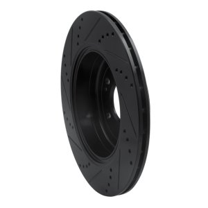 Hyundai Genesis Coupe Brake Rotor (1) - Rear Right - R1 Concepts - Drilled & Slotted - Black - `10-`16